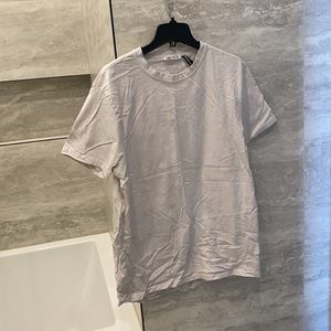White Mens L Zara Long T
